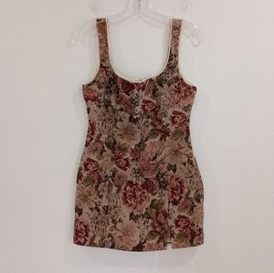 Altar'd State Floral Dress - Red and Green